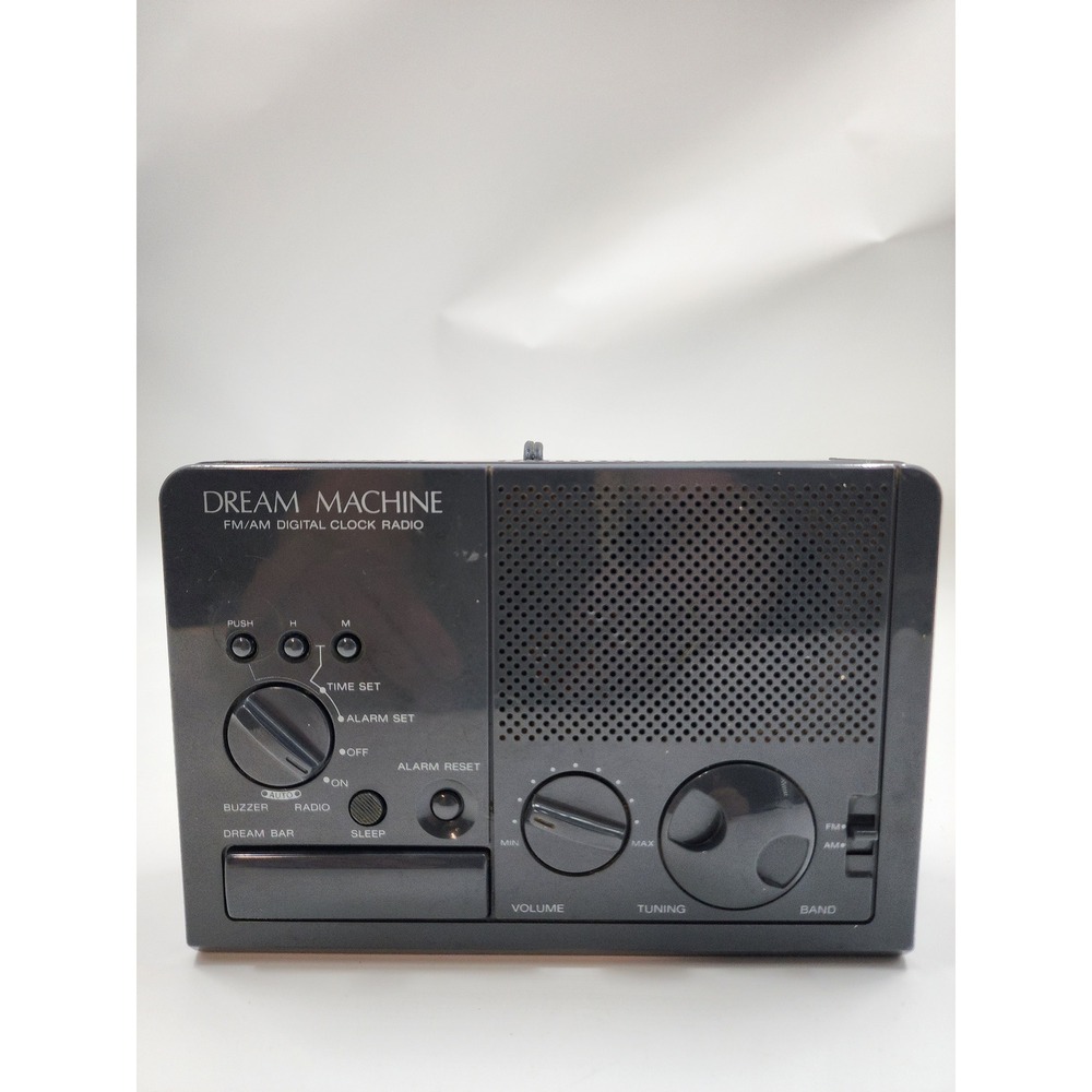Sony Dream Machine FM AM Digital Clock Radio ICF-C2W Black Vintage Alarm Clock